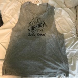 Womens Large Tank Top Orange or Grey Joffrey Ballet School NWOT